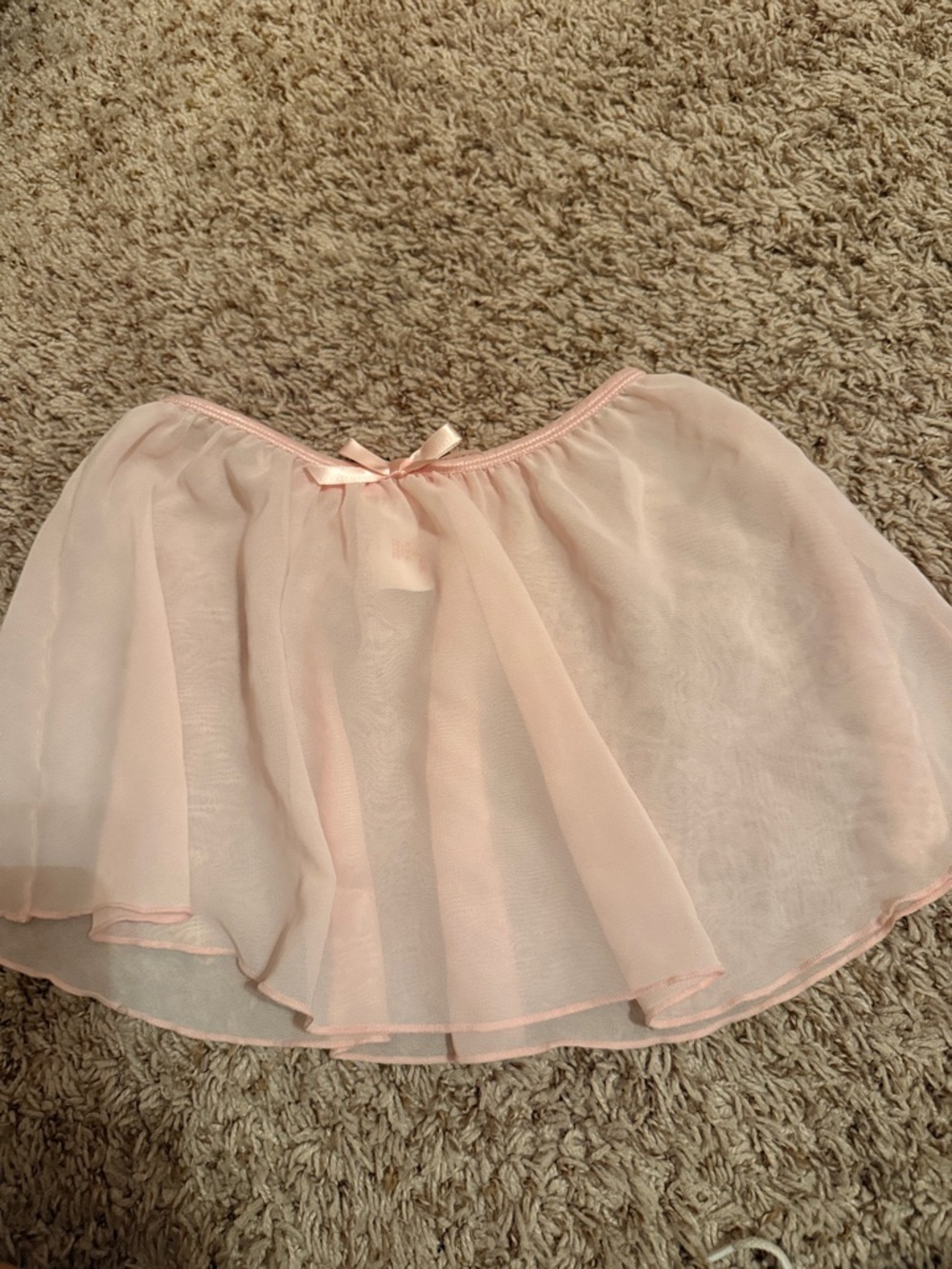 Cat & Jack Light Pink Chiffon Skater Skirt with Bow